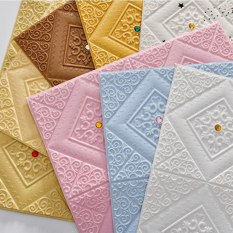 

10pcs 3D Foam Wall Stickers Self-adhesive Ceiling Stickers Self-loading Roof Kids Room Decoration Foam Soft Package Wallpaper