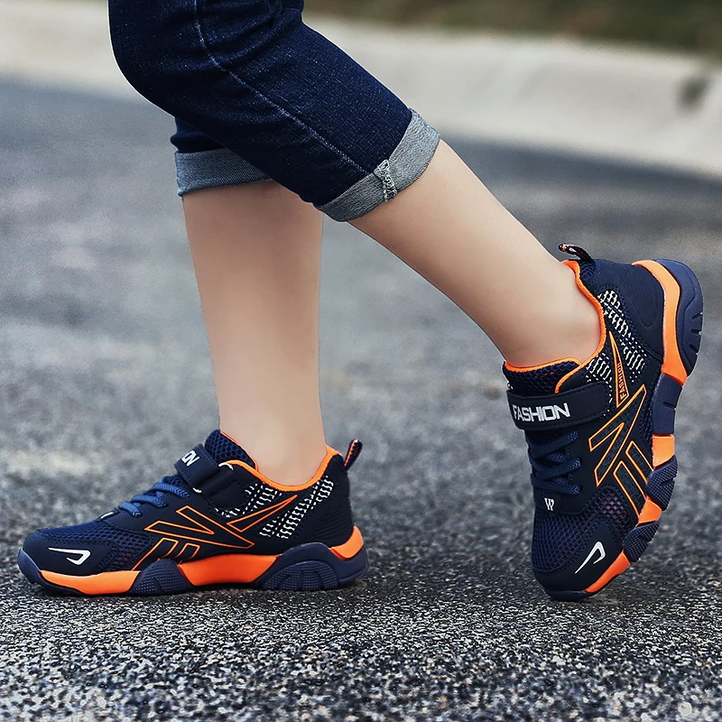 Kid Sneaker Mesh Breathable Cushioning Road Running Children Shoes Free Shipping Athletic Lightweight Casual Children Shoes