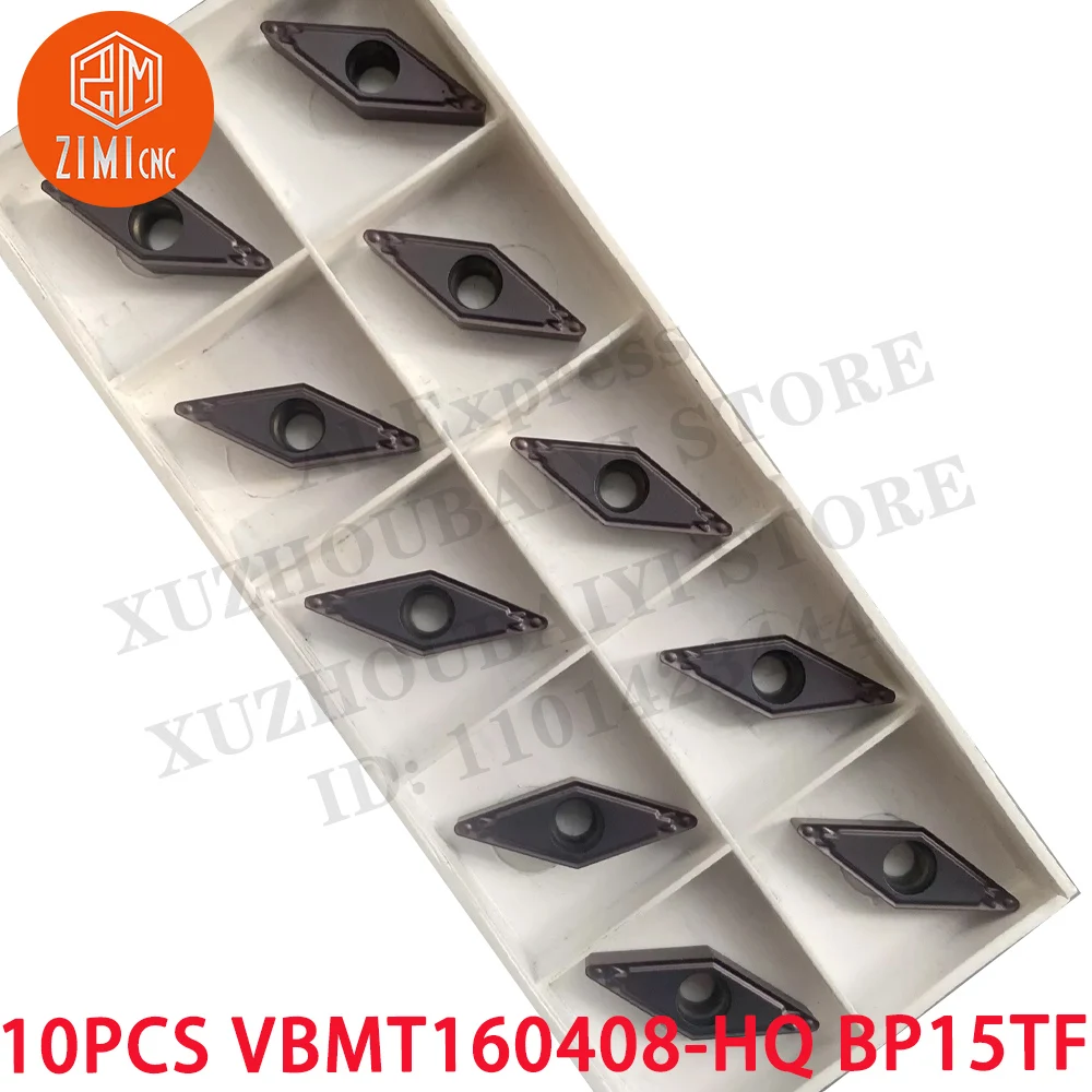 10PC VBMT160408-HQ BP15TF Сменный инструмент с ЧПУ Твердосплавная токарная пластина Для