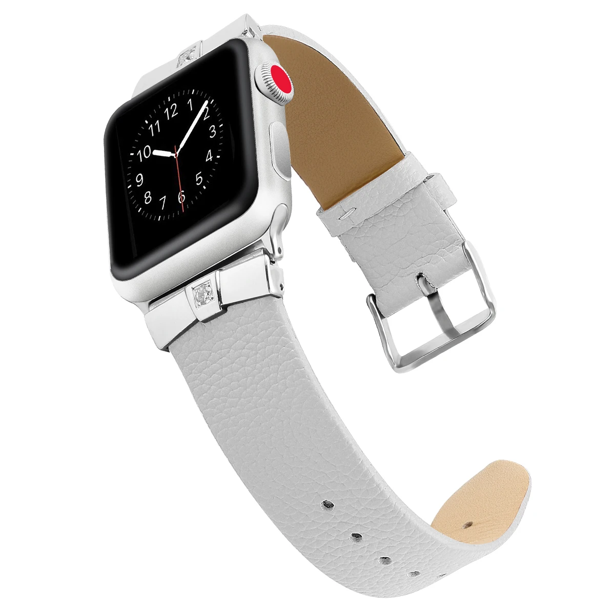 

Leather+Metal Diamond Strap for Apple watch Ultra 49mm 8 7 45mm 41mm Replacement wristband for iwatch 6 5 4 SE 3 44mm 42mm 40mm