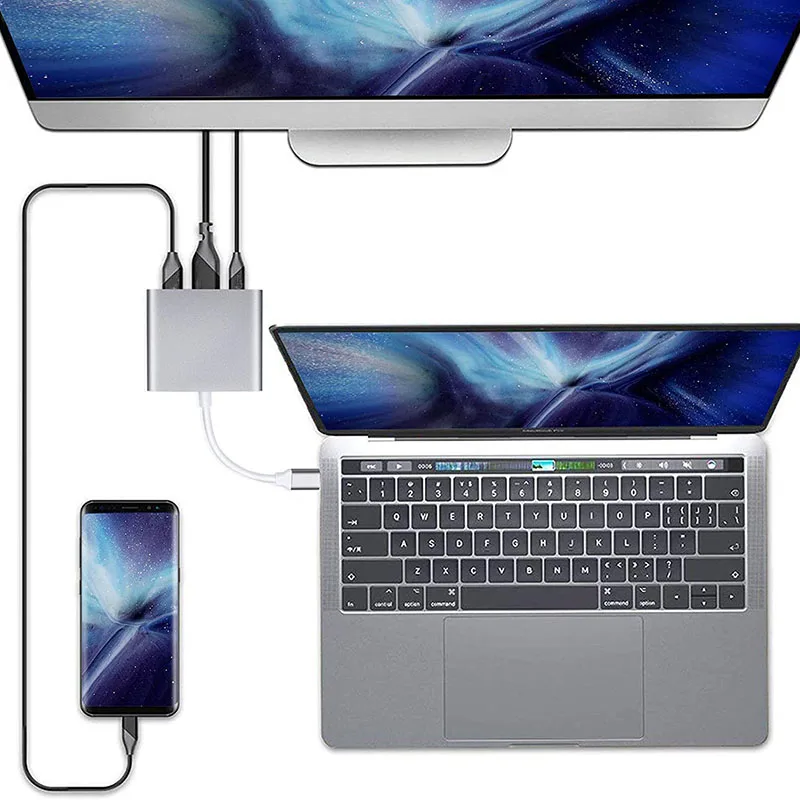 Кабель-адаптер Type-C для Apple USB-C многопортовый цифровой AV-адаптер MJ1K2AM/A HDMI и USB новый