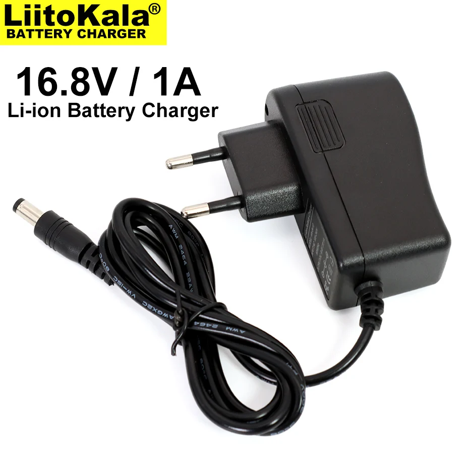 

1-10 pces liitokala 16.8v 1a 110-240v 14.8v 18650 carregador de bateria de lítio dc 5.5*2.1mm carregador de bateria de polímero