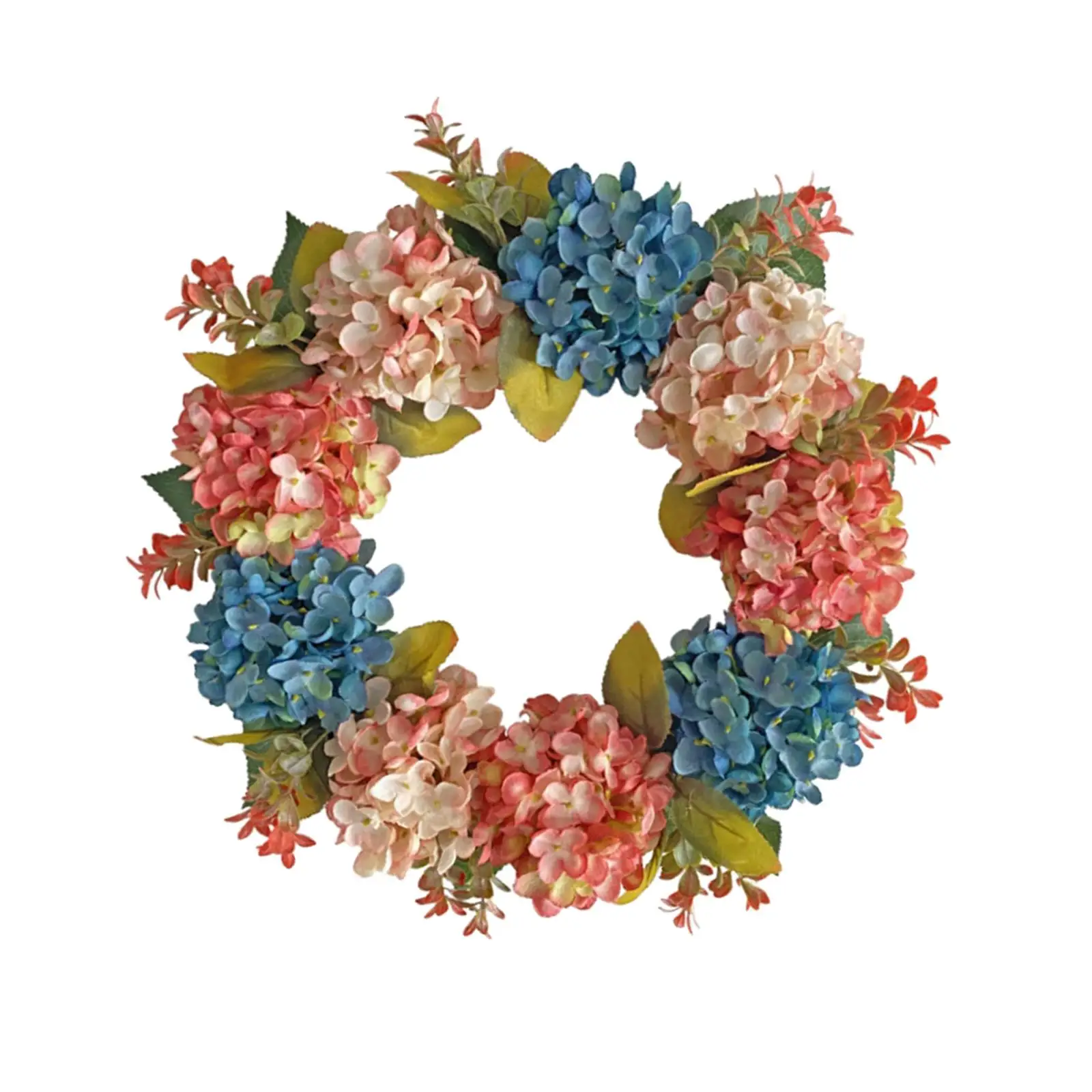 

Hydrangea Wreath 40cm Hanging Summer Wreaths for Front Door Outside Wedding