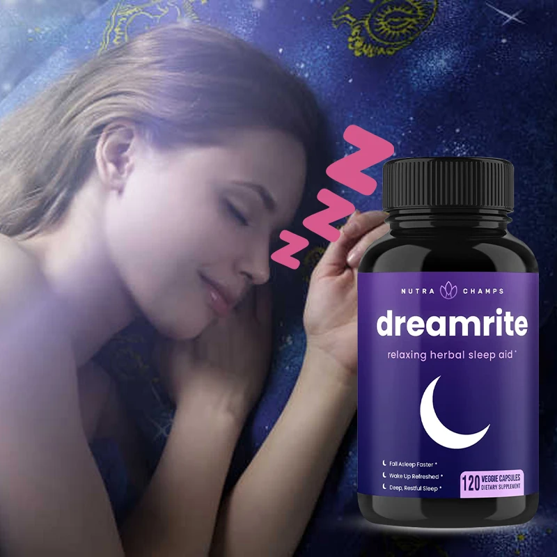 

（Free Shipping）Sleep Supplement with Melatonin, Magnesium, Chamomile, and Valerian To Improve Sleep 120 Vegan Capsules