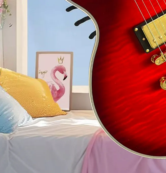 Electric guitar factory customized maple and peach wood multiple colors lowest price free shipping in stock G1