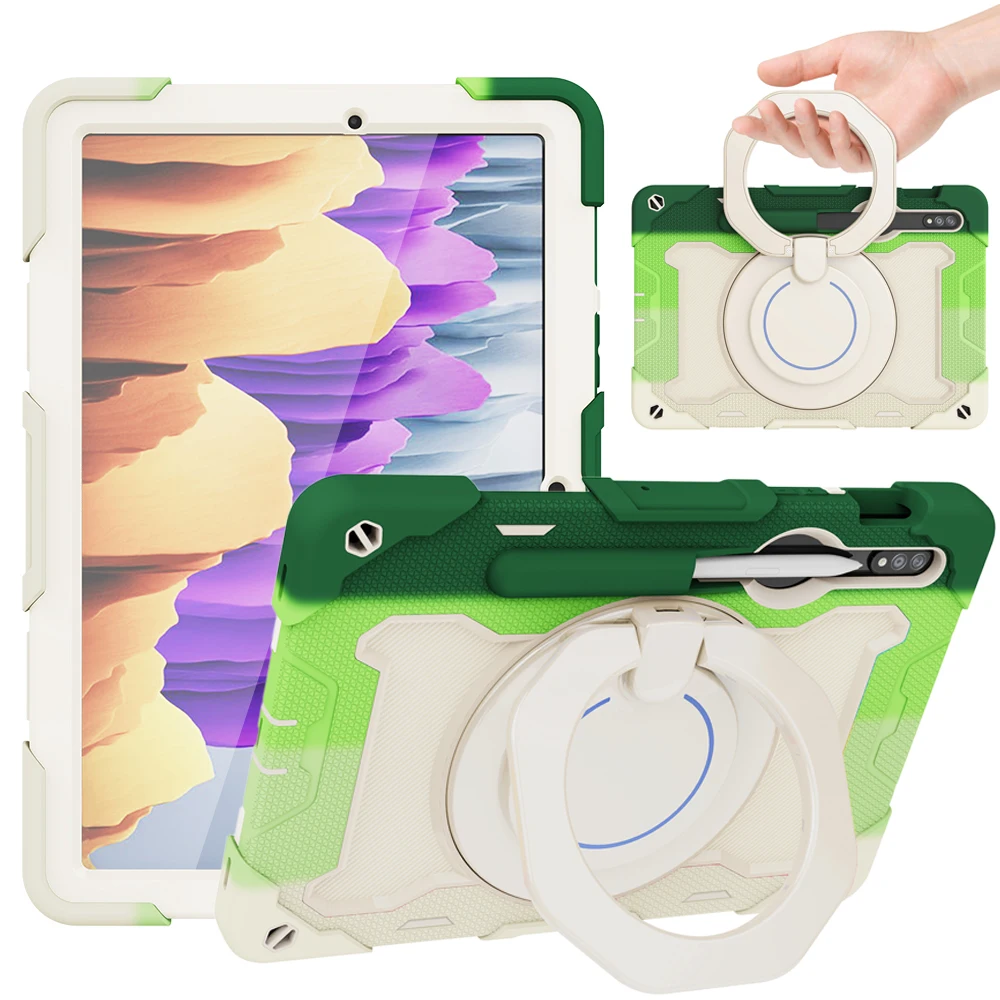 

Противоударный Прочный чехол для Samsung Galaxy Tab S7 FE 5G 12,4 дюйма 2021 дюйма с держателем для карандашей, чехол-подставка для Tab S8 Plus SM-T730