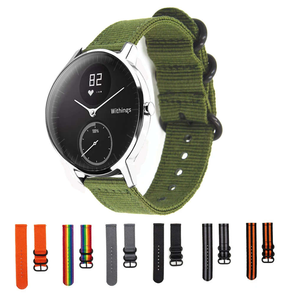 

18mm 20mm Nylon Replacement Strap For Nokia Withings STEEL HR 36MM 40MM/HR Sport 40mm Smart Watch Comfortable Watchband Bracelet