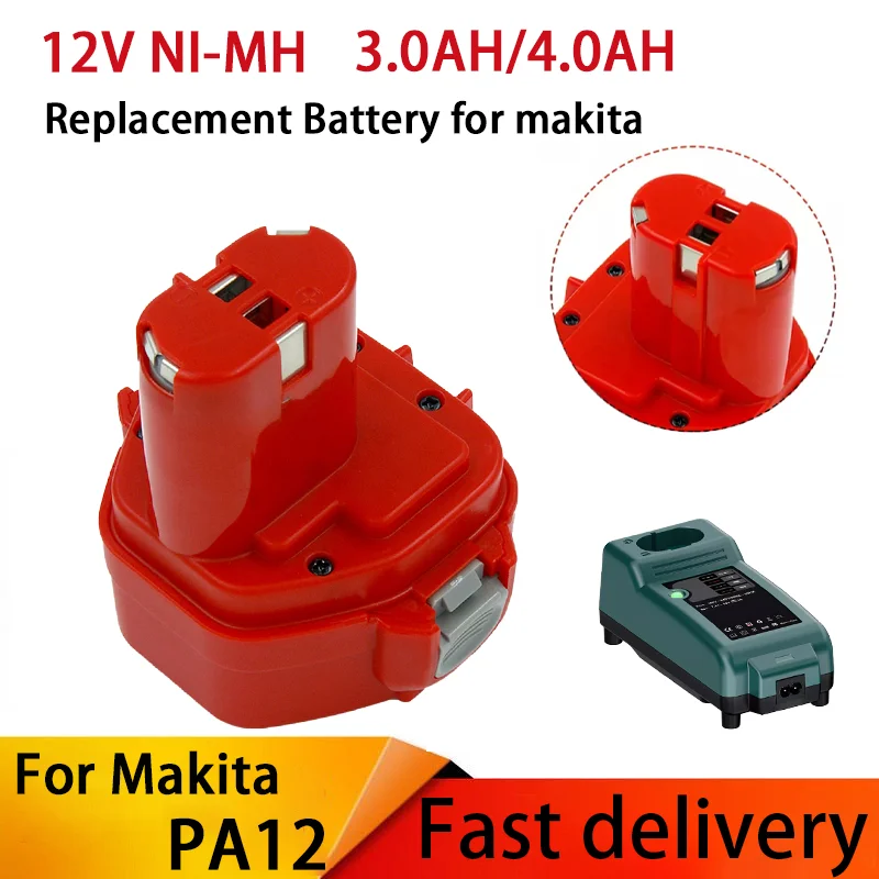 

12V 3.0Ah NI-MH Replacement Battery for Makita 1222 1233 1220 1234 1235 192598-2 PA12, 6213d 6217d 6227d 6313d 192698-8 192681-5