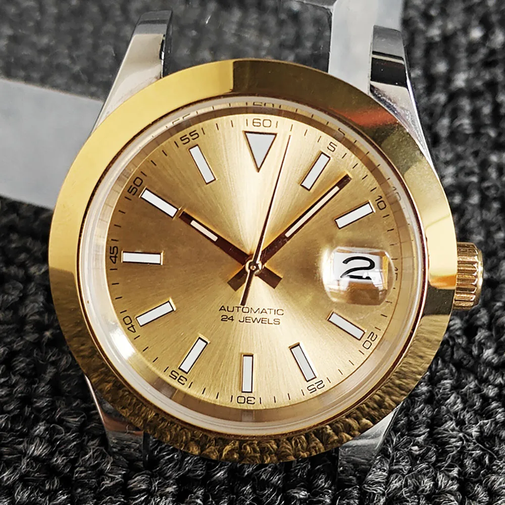 Мужские высококлассные деловые часы 40 мм из нержавеющей стали 316L