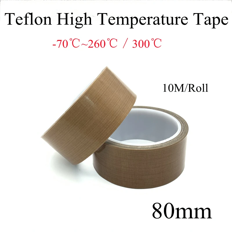 

80 mm PTFE 300 Degree Brown Insulation Vacuum Sealing Machine Insulation High Temperature Heat-Resistant Adhesive Tape