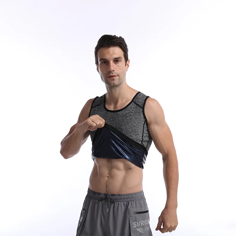 

Slimming Flat Belly Sheath Sweat Sauna Top Vest Body Shaper Men Male Fat Burning Weight Loss Tummy Control Waist Training