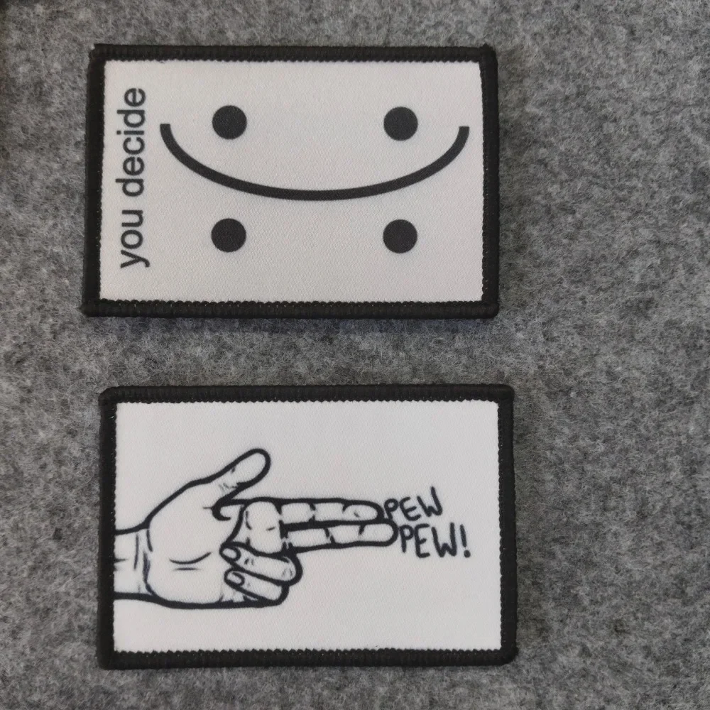 Креативная нашивка с принтом жеста счастливый или печальный вы решите себя