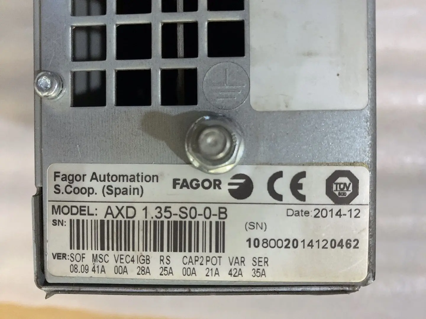 б/у AXD1.35-S0-0-B Сервопривод Fagor AXD1.35-S0-0 быстрая доставка