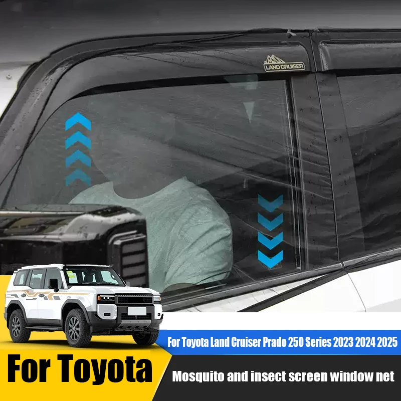 Фото Для Toyota Land Cruiser Prado 250 Series 2024 2025 автомобильная сетка от комаров и насекомых и внешние защитные компоненты №1