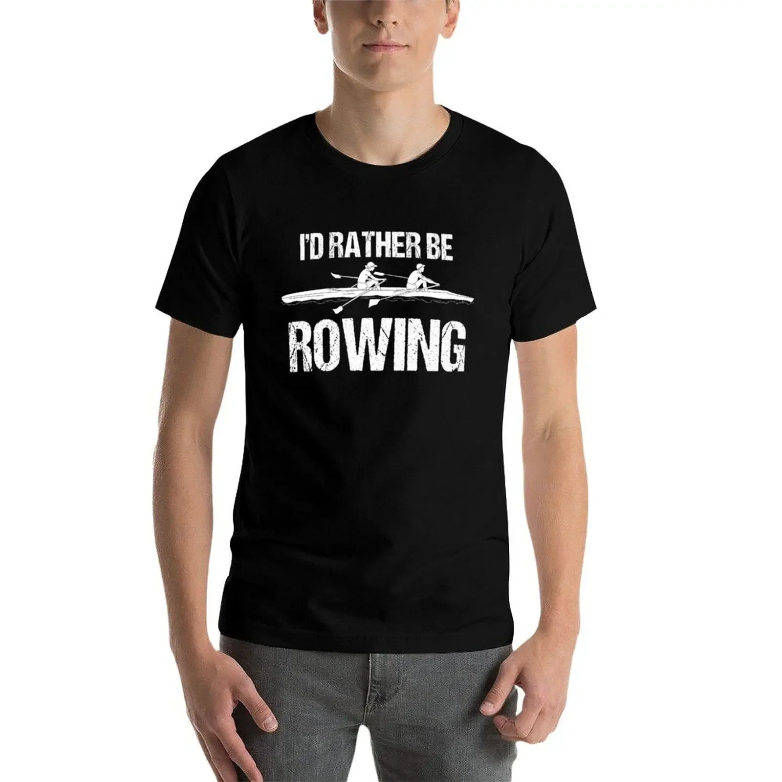 Футболка Iɽ Rather Be Rowing Rower Boat Loves футболка с рисунком винтажная роскошная мужская
