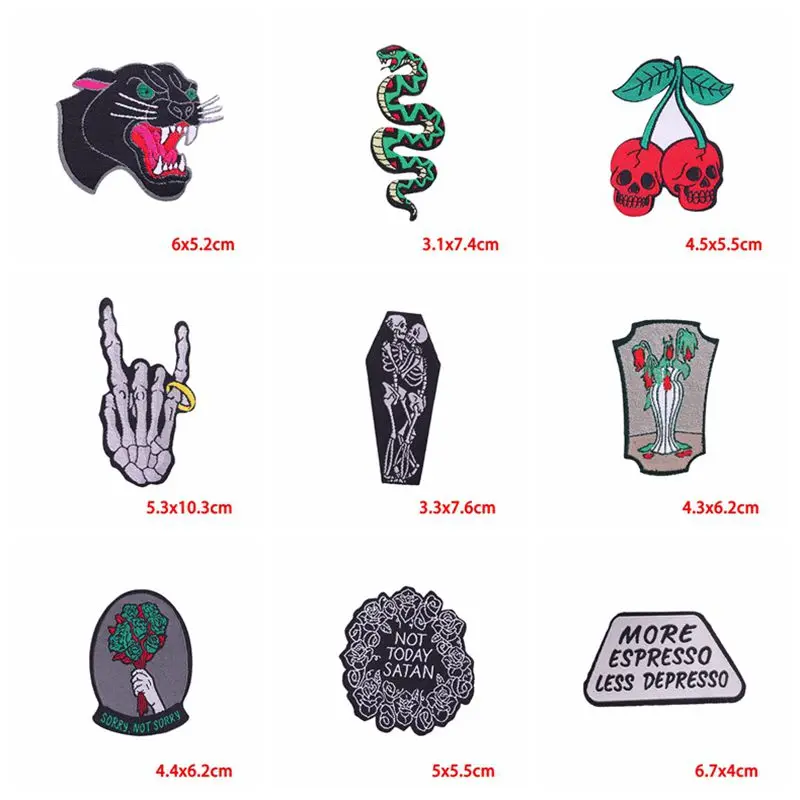 10 шт. термоклейкие нашивки для одежды с мультяшными буквами