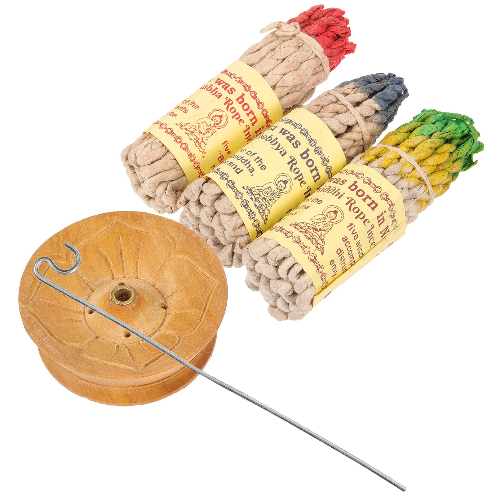 

1 Set Tibetan Rope Incenses Fragrance Rope With Rope Holder for Home Office