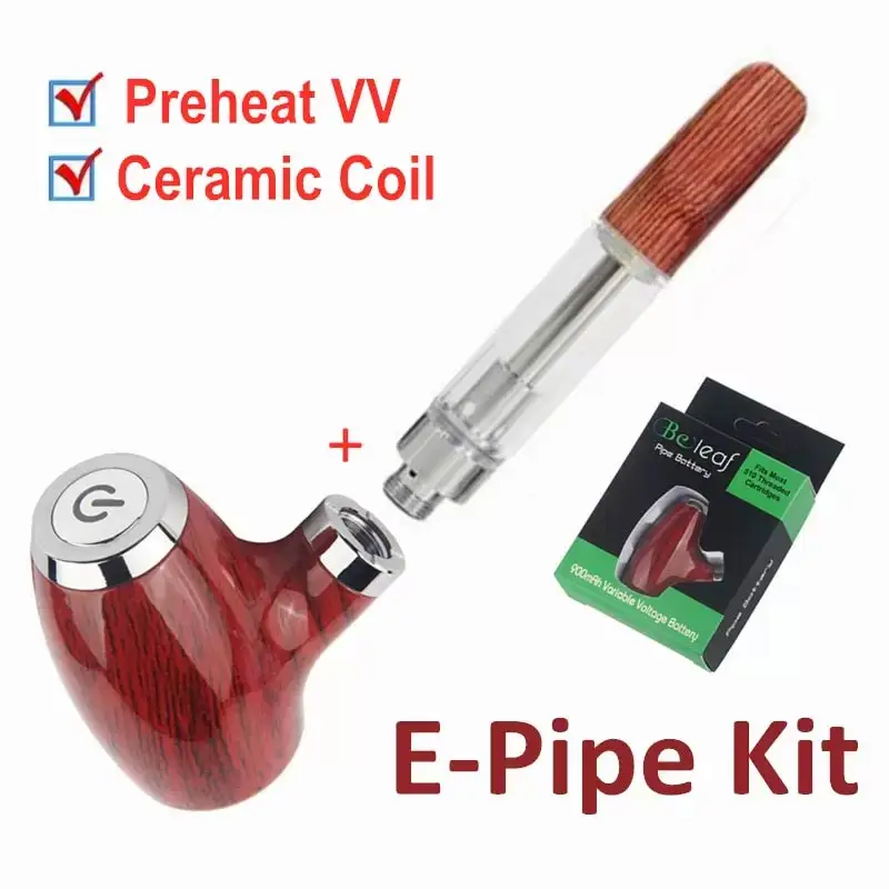 

510 Thread Variable Voltage E Pipe Kits Preheating VV Vape Pen Cartridges 1ml 0.5ml Glass Thick Oil Vaporizer TH205 Beleaf Box M