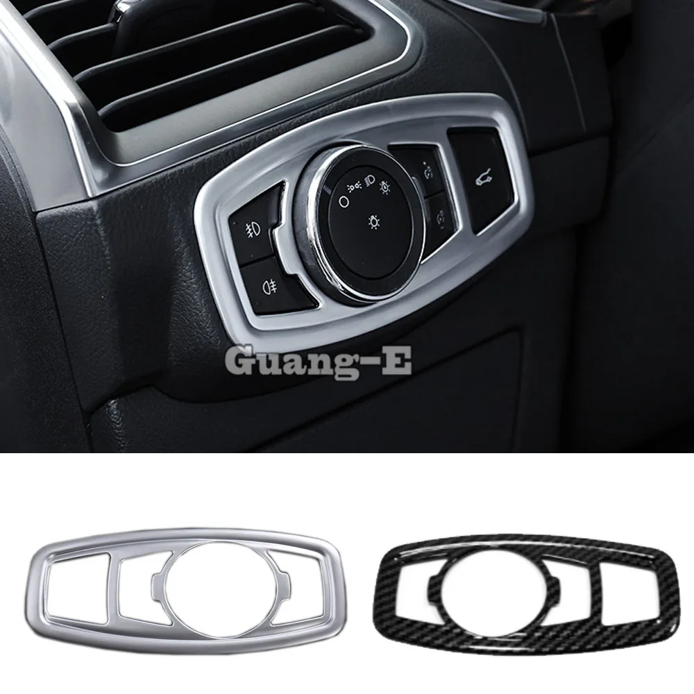 

Top quality For Ford EDGE 2015 2016 2017 2018 car detector styling cover front fog light switch inner Trim frame lamp panel 1pcs