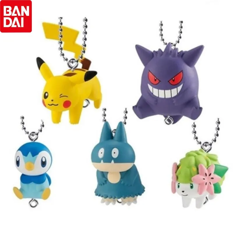 

In Shelf BANDAI Anime Figures Pokemon Pikachu Snorlax Piplup Gengar Shaymin Action Figure Model Pendant Toy Anime Character