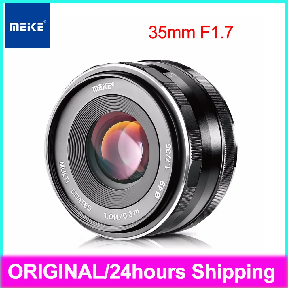 Объектив Meike 35 мм F1.7 для камеры ручная фокусировка Большая диафрагма камер Panasonic