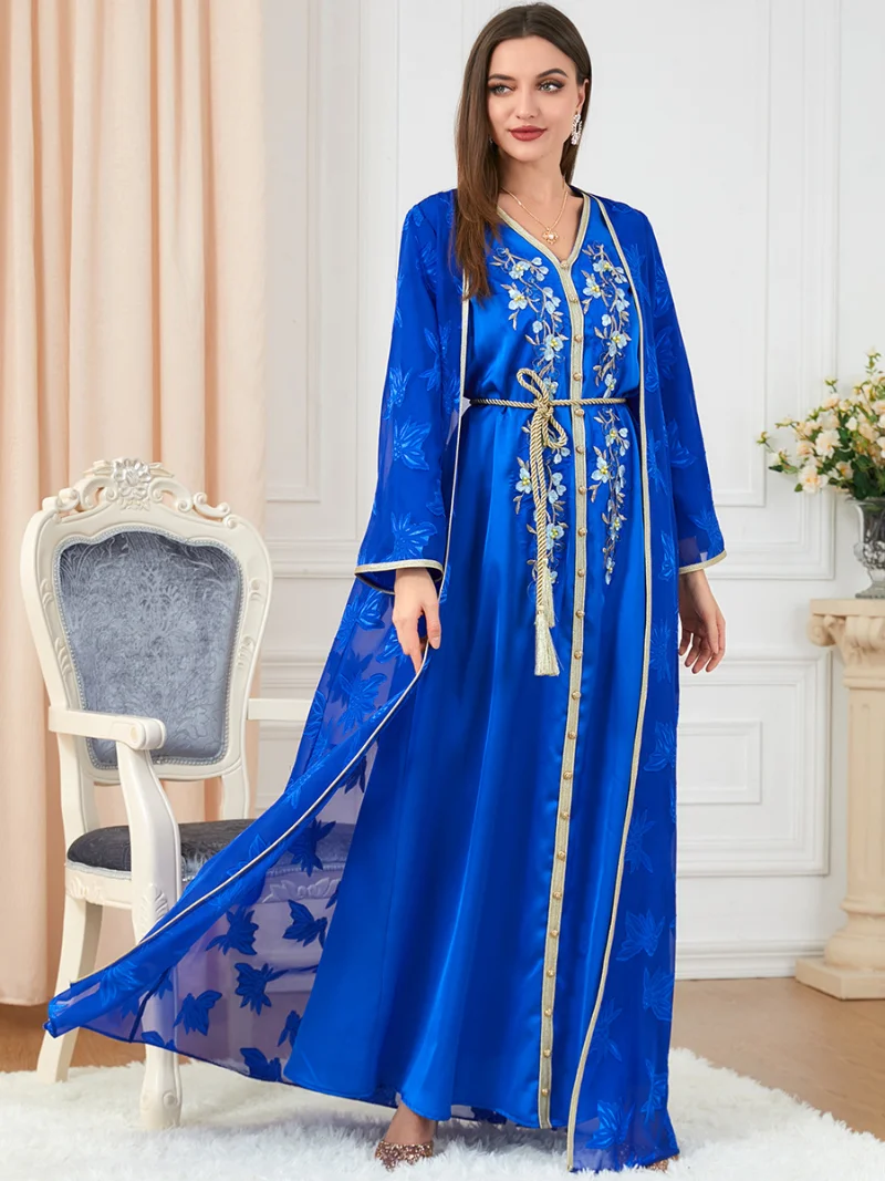 Abayas for Women Dubai Luxury 2023 Chiffon Boubou Muslim Fashion Dress Caftan Marocain Wedding Party Long Dresses Djellaba Femme