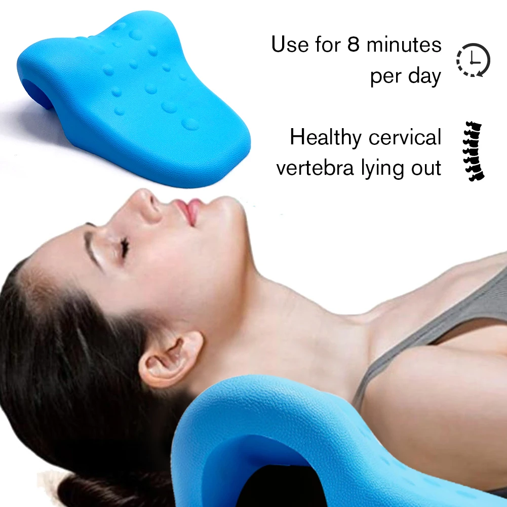 

PU Sponge Massage Pillow Portable U Shape Cervical Spine Device Pillow Elastic Professional Muscle Relaxation for Men Women Gift