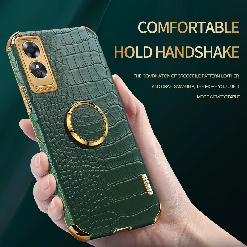 Роскошный чехол для OPPO Reno 8T 4G A17 A58 A97 задняя крышка кольцо-держатель силиконовый A1