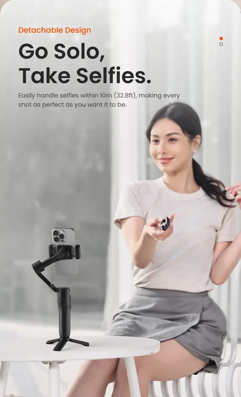 Hohem iSteady X3 SE 3-осевой стабилизатор подвеса Ai отслеживание лица складная палка для