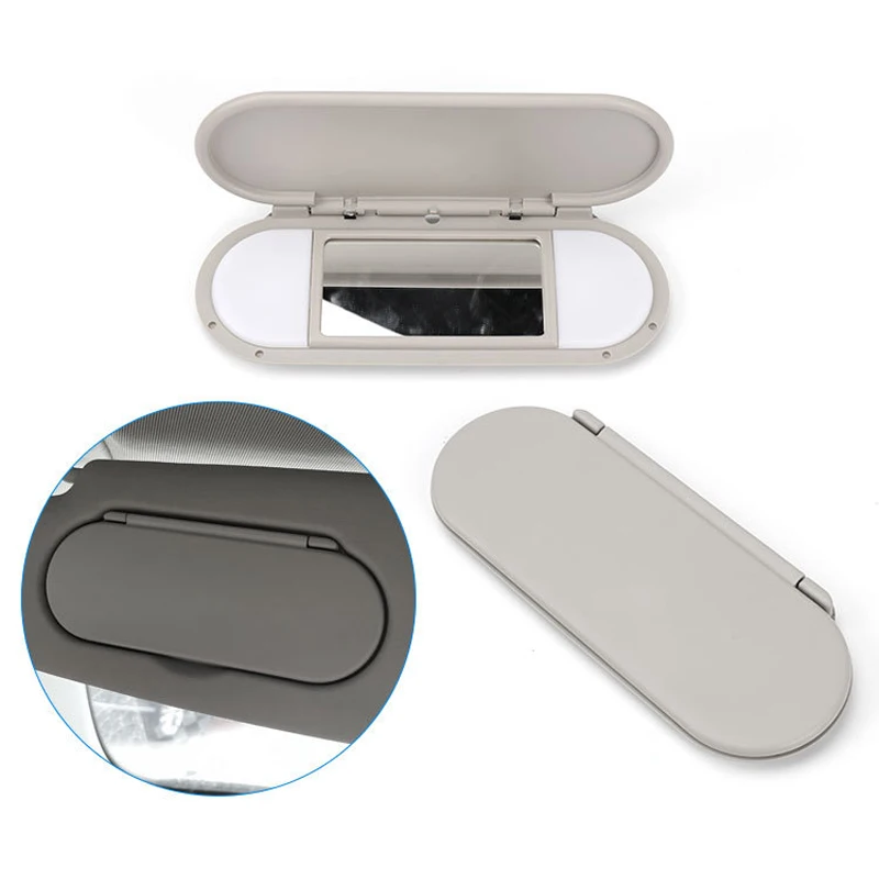 

Car Sunshade Panel Makeup Mirror Cover Sun Visor Mirror Cover For BMW Cooper MINI F55 F56 F60 2015-2022 Grey Auto Accessories