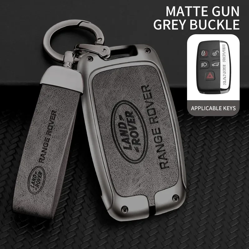 

Car Key Case Shell Auto Emblem Keychain Ring For Land Rover Discovery 2 3 4 Range Rover SV SVR Freelander Velar Evoque Defender