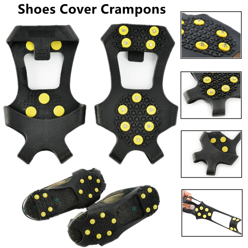 Anti-Skid Snow Ice Climbing Shoe Spikes Ice Grips Cleats Crampons Winter Climbing Fishing Snow Mountain Climbing Claw images - 6