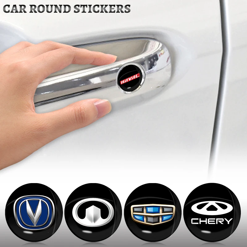 10pcs Car Logo Interior Round Sticker Decoration for Saab 93 Aero Vector Sport Hatch Radio Pantalla Android 900 9000 Accessories - купить по