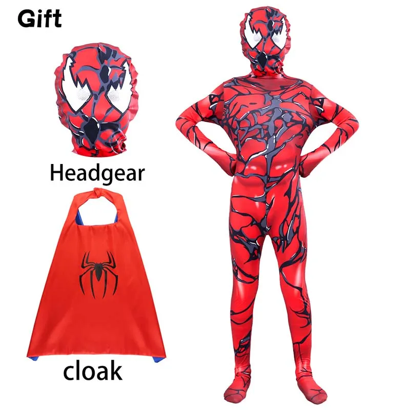 

Костюм супергероя из аниме «Человек-паук», Веном, Черная пантера, костюм для косплея, детское боди из спандекса
