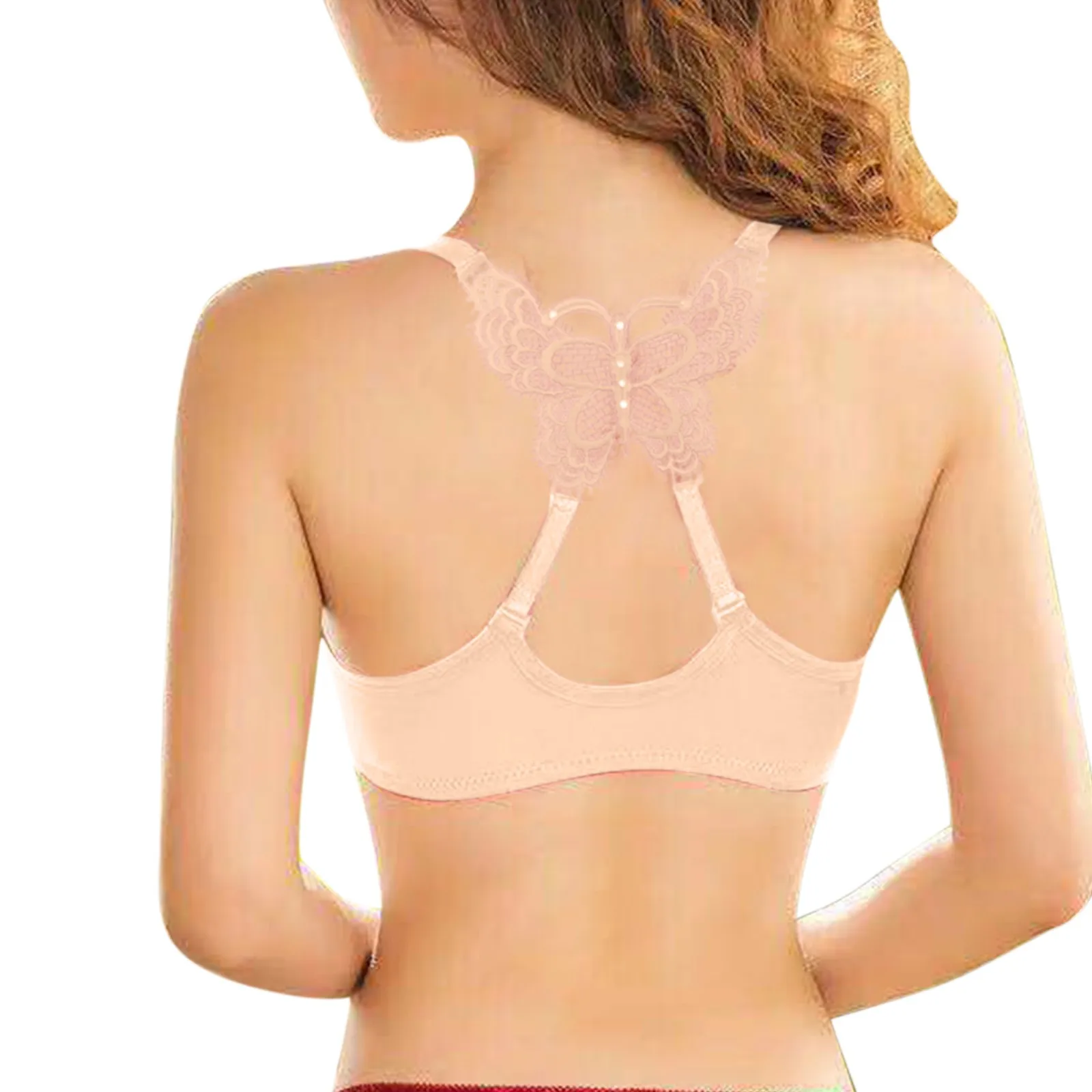 

Женские поддерживающие бюстгальтеры, Y-образный привлекательный кружевной бюстгальтер в виде бабочек на спине