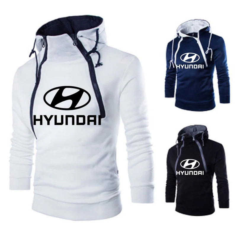 

New 2022 Spring Autumn Men's hoodies for Hyundai Car Logo Solid color Fashion high quality casual pullovers Sportswear E