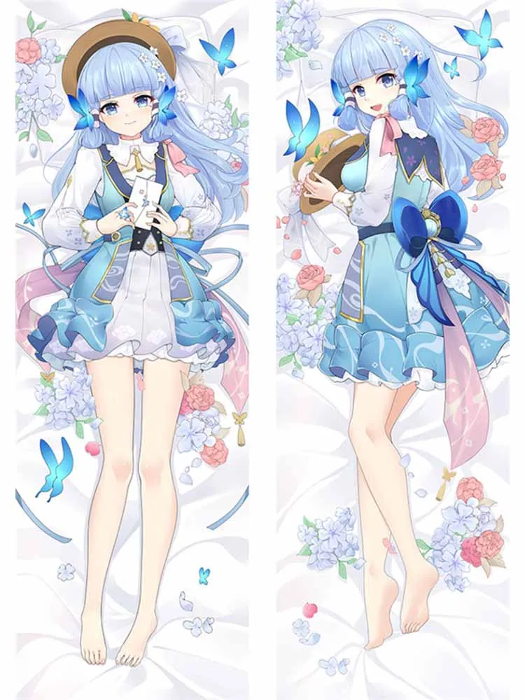 

Dakimakura Anime Ayaka Kamisato Springbloom Missive Double-sided Print Life-size Hugging Body Pillow Gifts