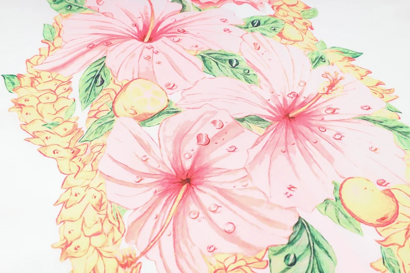 Gradient Pink White Floral Pattern CASABLANCA Shorts Shirt Set Thin Fabric Men Women Hawaii Beach Holiday Short Suit