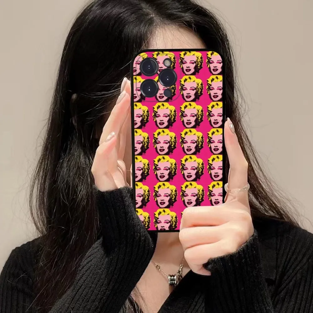 Силиконовый мягкий чехол для подушки Marilyn Monroe iphone 15 14 13 12 11 Pro Mini XS MAX 8 7 6 Plus X XR