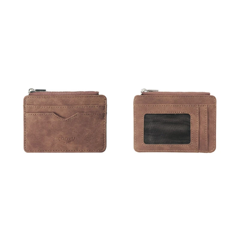 

Men's Card Wallet Short High Quality Retro Fabric Card Holder Money New Solid Color Multi-card Minimalist Purse Coins For Male