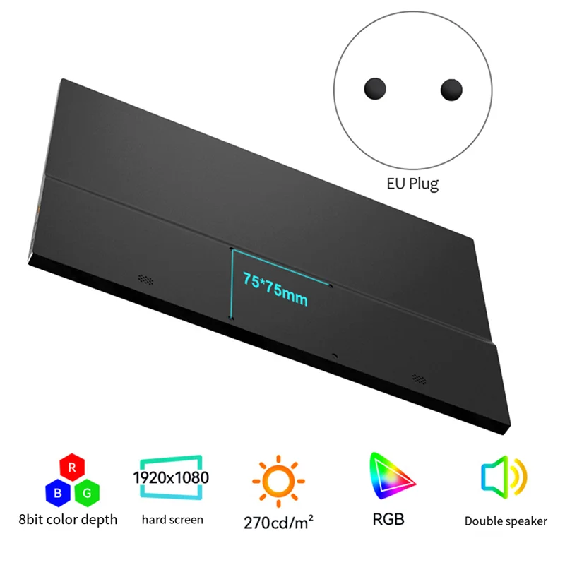 15-дюймовый портативный монитор 1920x1080 игровой с бесплатной синхронизацией типа C