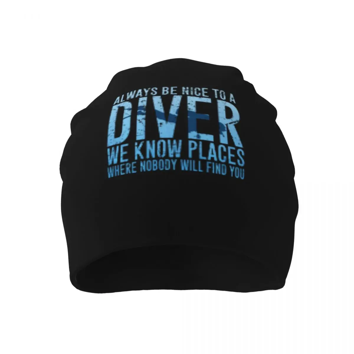 

Diver Scuba Diving Thin Beanie Letters All Seasons Vintage Headwear Casual Trapstar Beanies