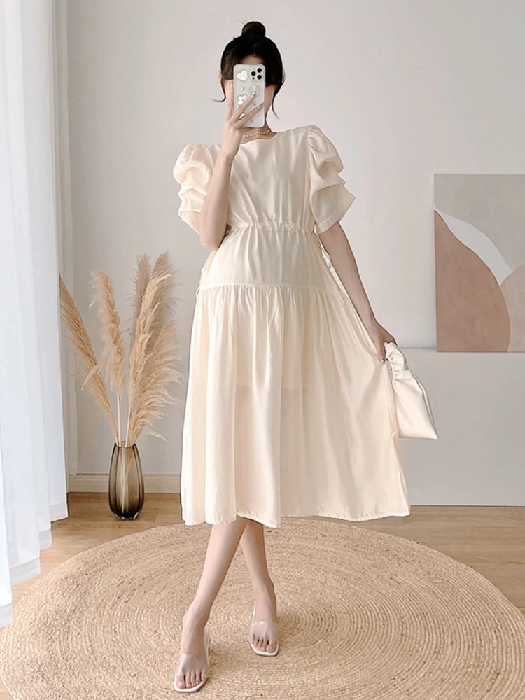 Maternity Clothes Pregnancy Dress Ruffle Maternity Gown Spring Summer 2022 New Elegant Long Dress for Pregnant Women Dresses enlarge