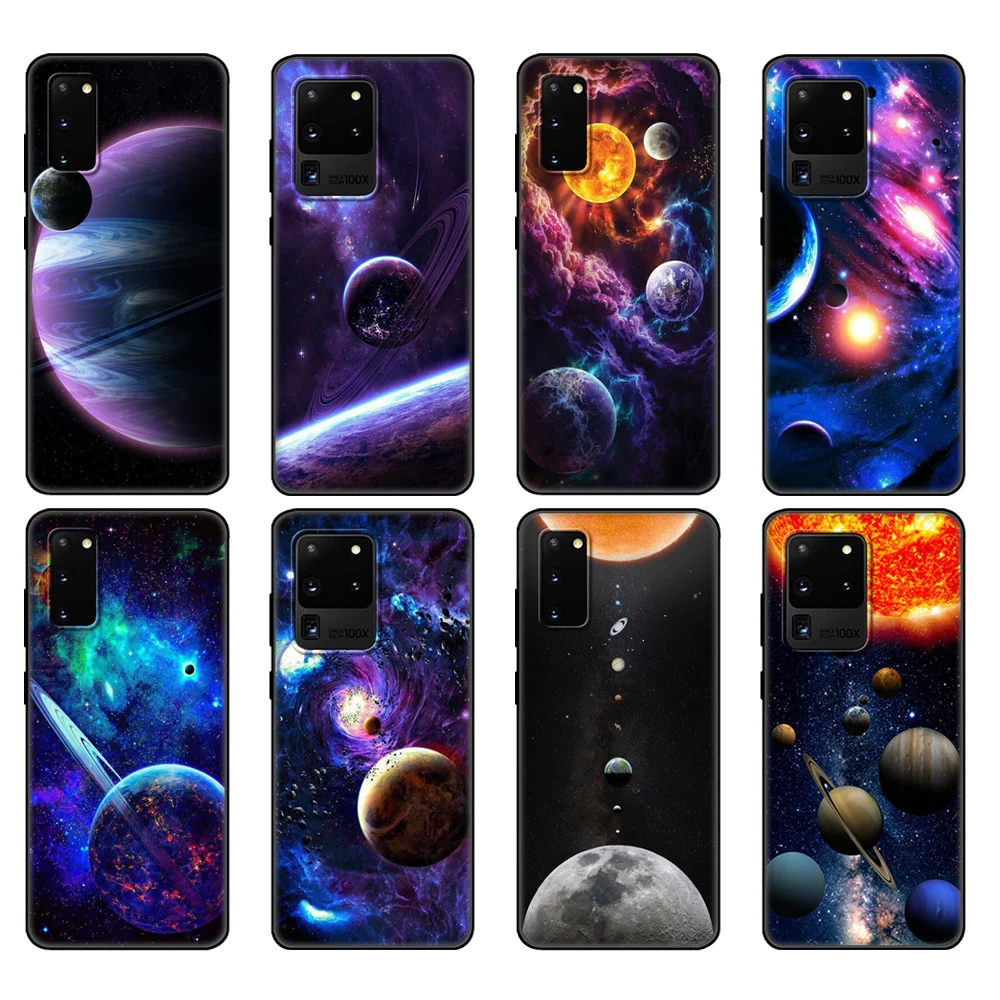 

Черный чехол из ТПУ для Samsung galaxy S20 /S20 PLUS/S20 ultra/S20 + /S20FE, задняя крышка солнечной системы