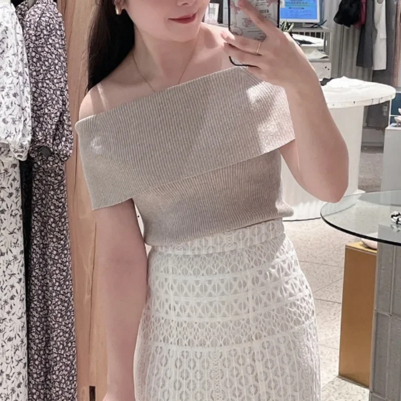 Женская одежда с воротником-лодочкой и открытыми плечами женская в японском