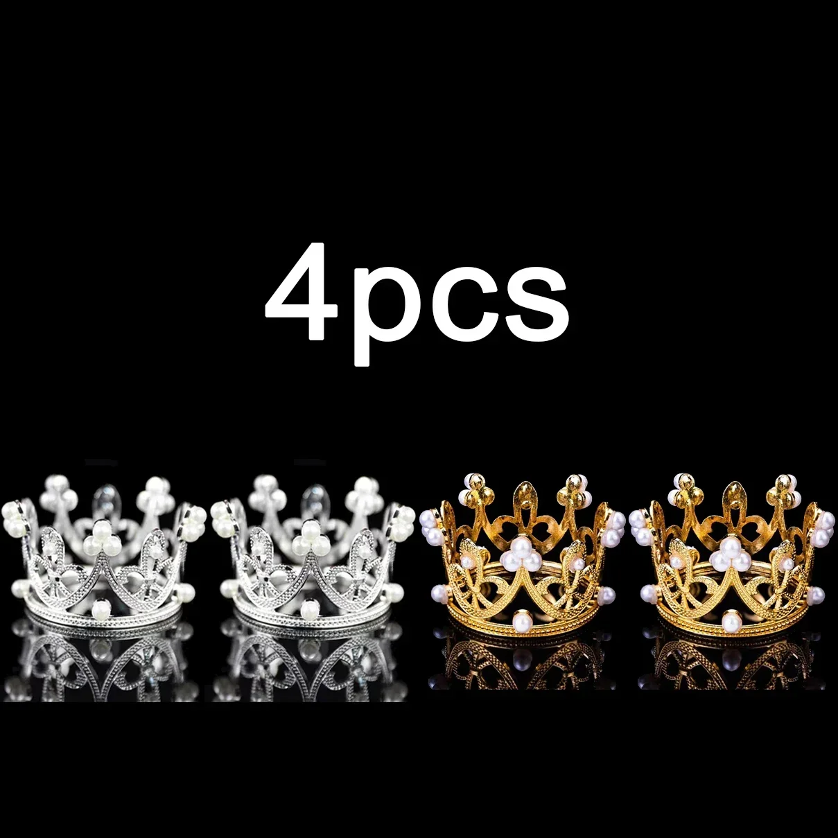 

Пластиковая корона для торта с жемчугом