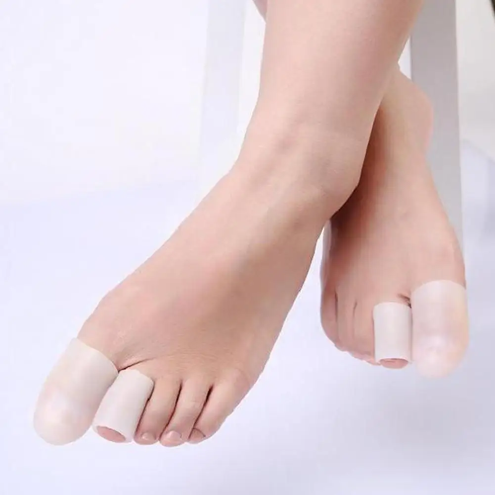 

2Pcs Gel Bunion Toe Finger Gel Sleeve Silicone Gel Little Toe Tube Corns Blisters Corrector Silicone Finger Separators