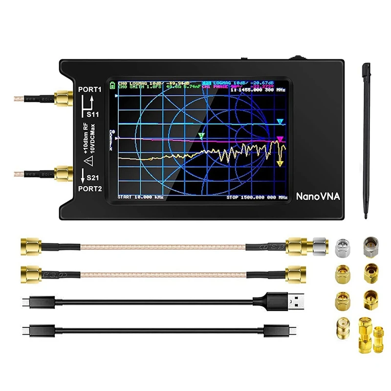 

Nanovna-H4 Vector Network Analyzer With Extra SMA Calibration 10Khz-1.5Ghz HF VHF UHF Antenna Analyzer Measuring (4 Inch)