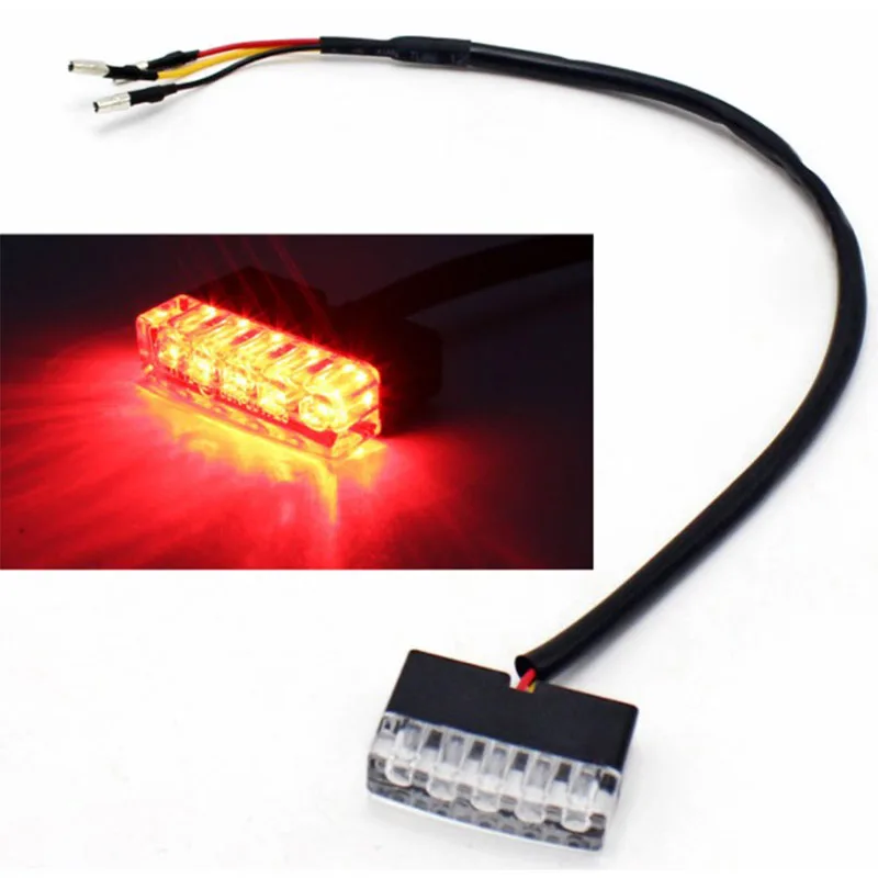 

Motorcycle Red Rear Tail 12V Mini 5 LED Low Consumption Stop Brake Light