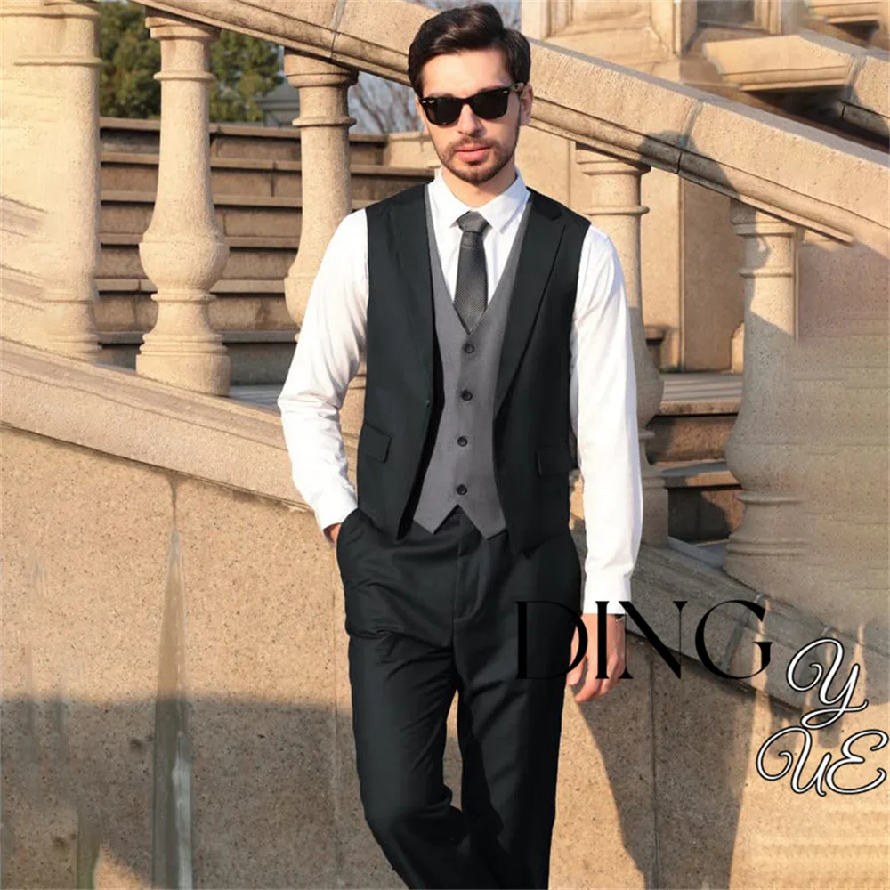 Мужской многослойный костюм из 2 предметов облегающий женский для мужчин Модный